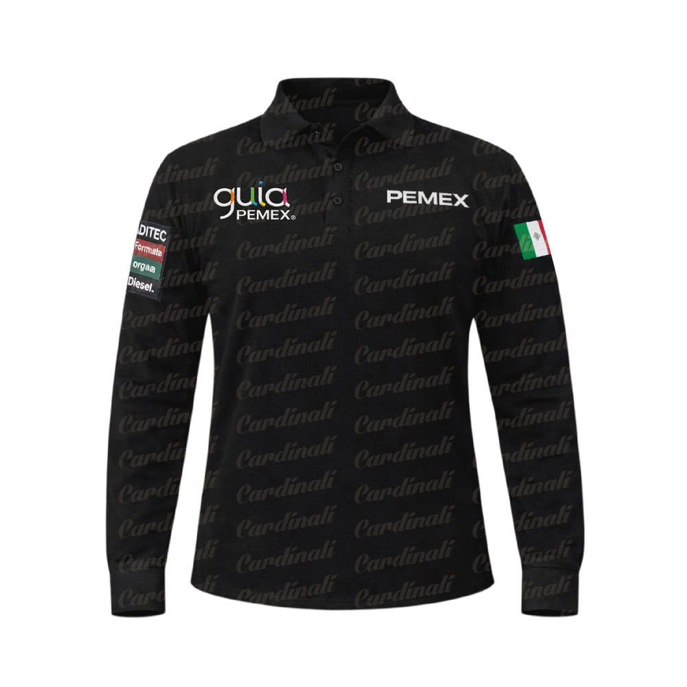 Playera Polo ML Pemex 600-C Negra
