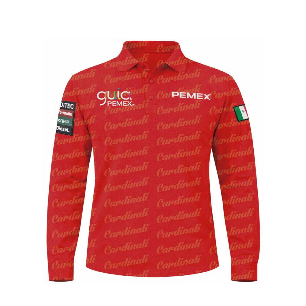 Playera Polo ML Pemex 600-C Roja
