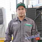 Camisa M/L Pemex Gab.100% Alg Gris -