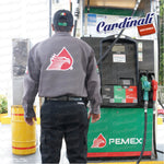 Camisa M/L Pemex Gab.100% Alg Gris -