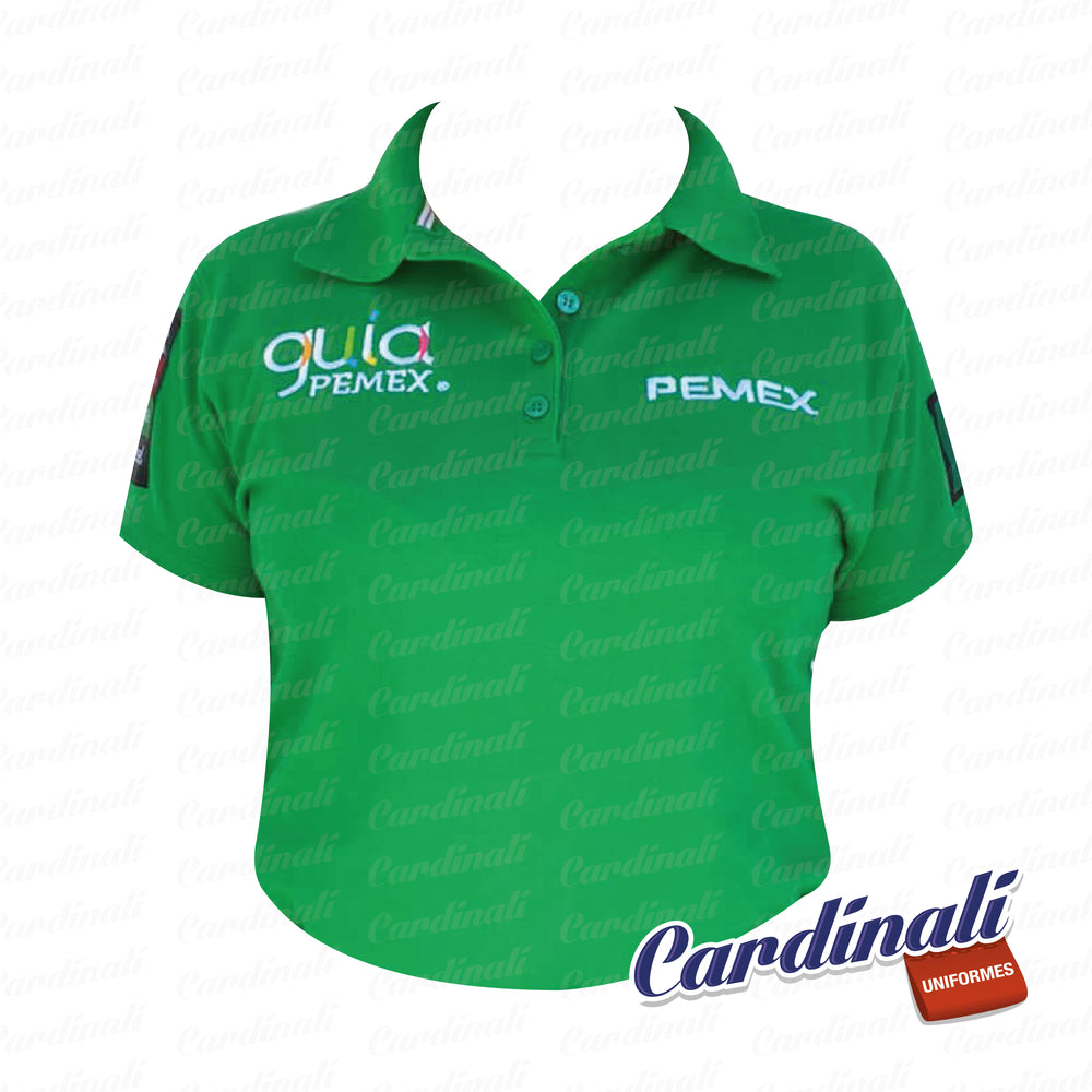 Playera Polo Pemex 600-D Verde M