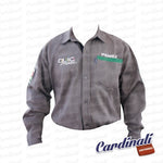 Camisa M/L Pemex Gab.100% Alg Gris -