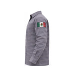 Camisa M/L Pemex Gab.100% Alg Gris