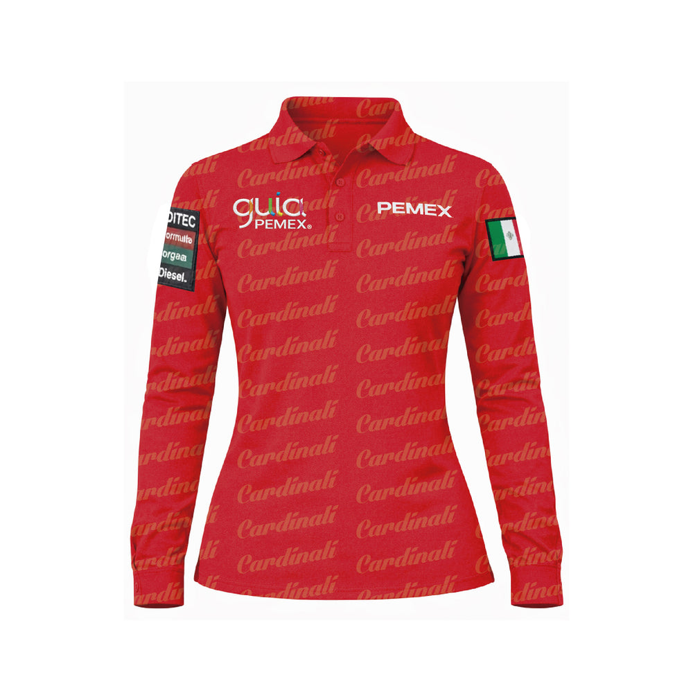 Playera Polo ML Pemex 600-D Roja
